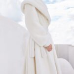 women's natural color full pelt mink fur coat — over knee long, fashionable & youthful winter outerwear