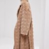 original geometric check pattern — new imported full pelt mink fur coat for women, over knee long style