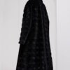 original geometric check pattern — new imported full pelt mink fur coat for women, over knee long style