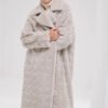original geometric check pattern — new imported full pelt mink fur coat for women, over knee long style