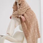 original geometric check pattern — new imported full pelt mink fur coat for women, over knee long style