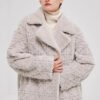 original geometric check pattern — new imported full pelt mink fur coat for women, over knee long style