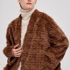 geometric check 2025 new fur jacket for women — chanel inspired full pelt mink, youthful short winter style