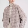 geometric check 2025 new fur jacket for women — chanel inspired full pelt mink, youthful short winter style