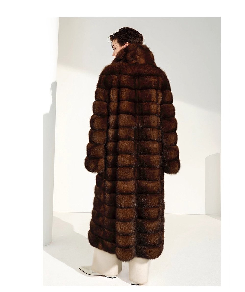 original high luxury “starlit” imported russian sable fur coat — full pelt new winter outerwear