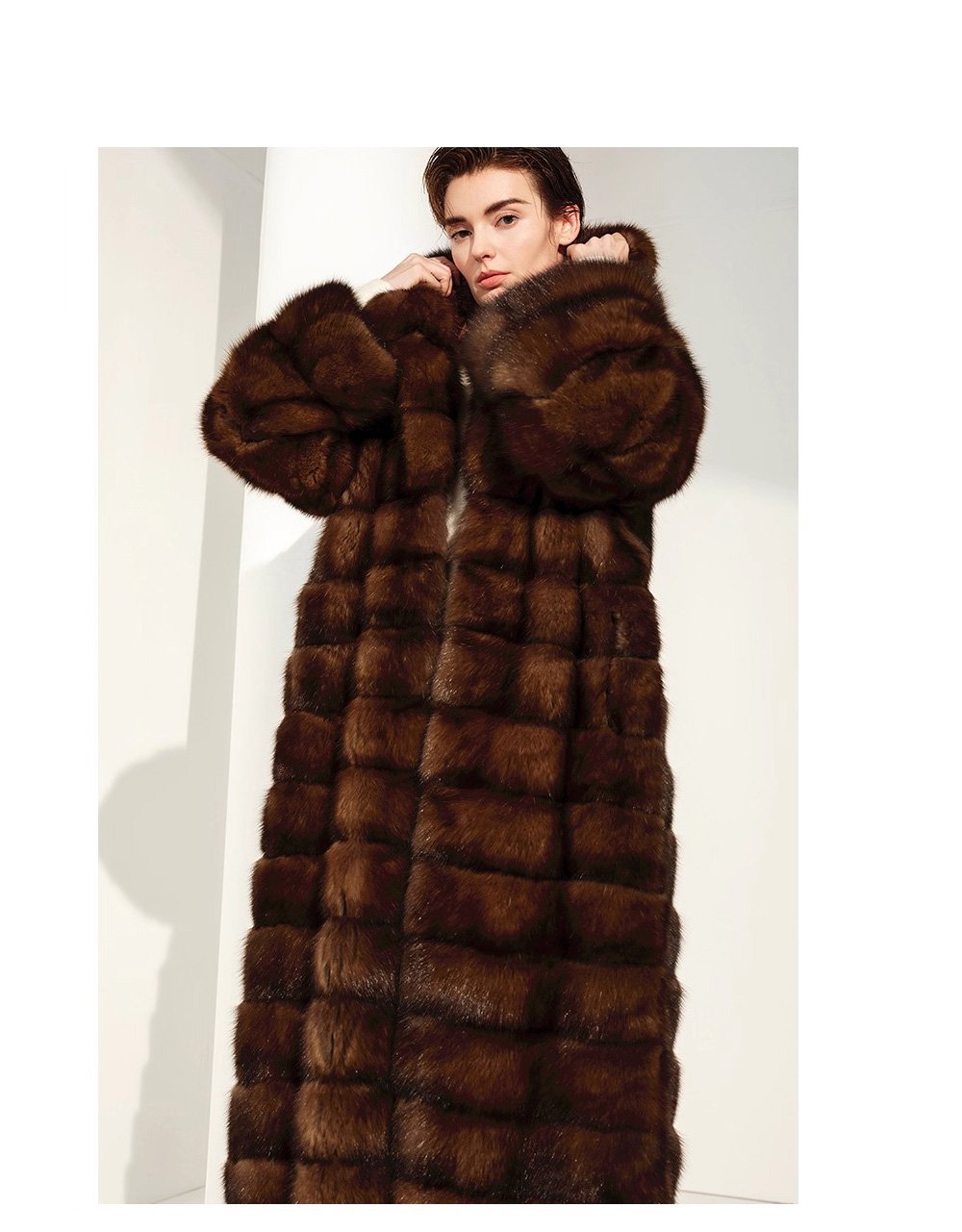 original high luxury “starlit” imported russian sable fur coat — full pelt new winter outerwear
