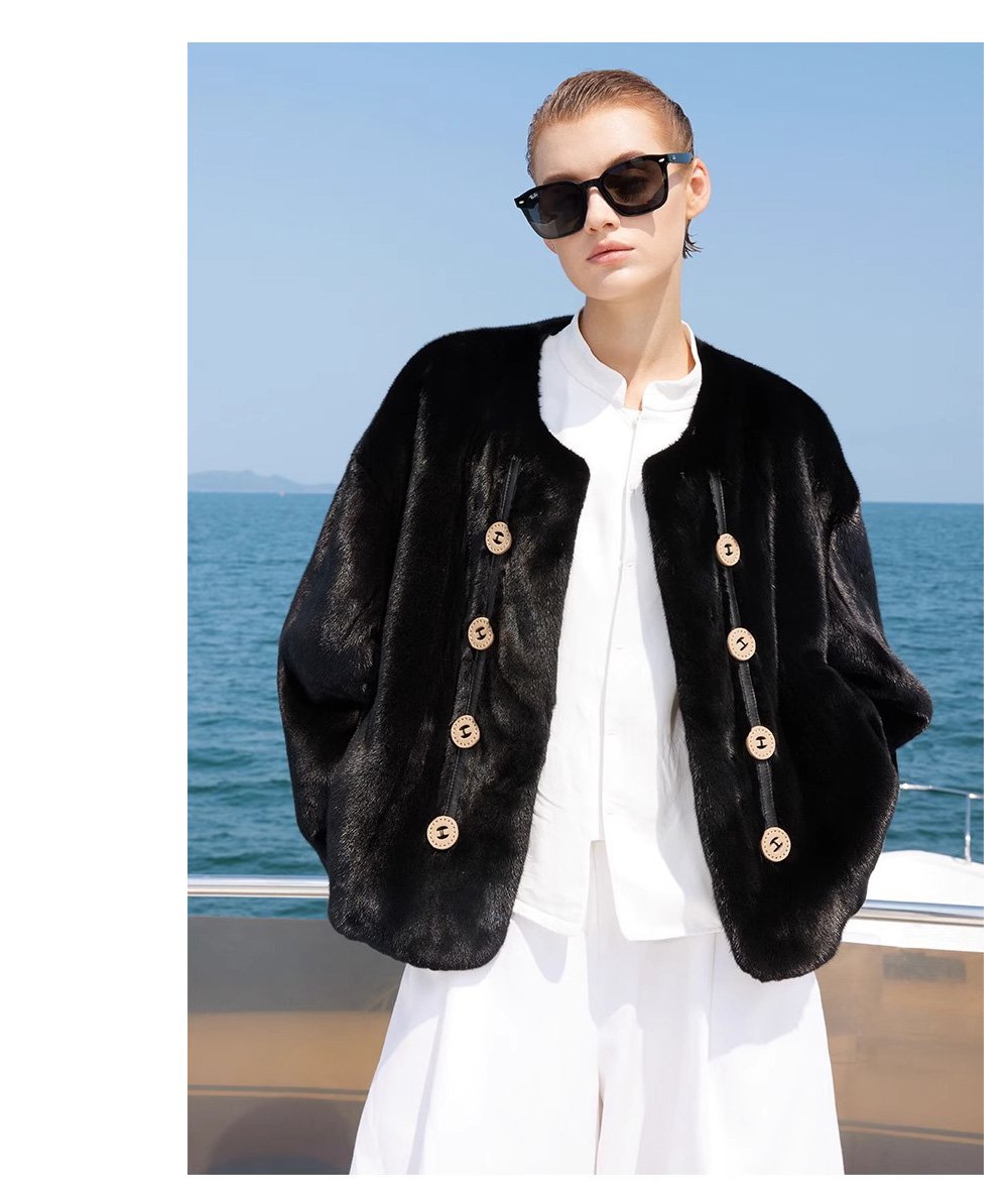 original imported velvet full pelt mink fur jacket for women — short winter coat, 2025 collection