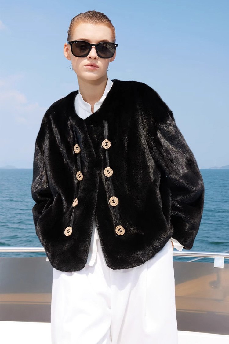 original imported velvet full pelt mink fur jacket for women — short winter coat, 2025 collection