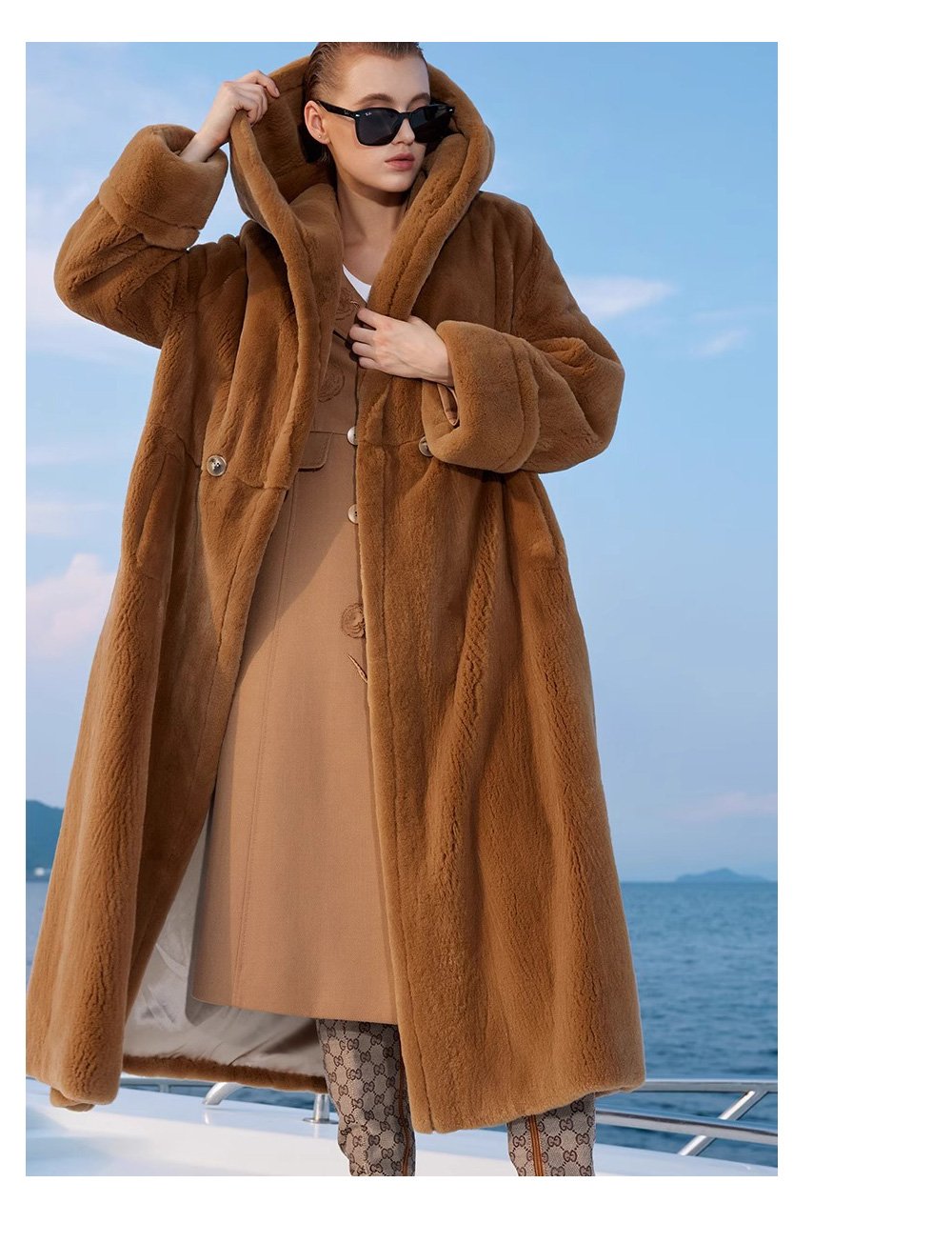 heavy craftsmanship teddy style mink fur coat for women — imported hooded mink fur outerwear, new winter collection