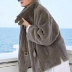 original luxury plucked mink fur coat for women — imported full pelt teddy style fur jacket, 2025 new collection