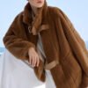 original luxury plucked mink fur coat for women — imported full pelt teddy style fur jacket, 2025 new collection