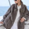 original luxury plucked mink fur coat for women — imported full pelt teddy style fur jacket, 2025 new collection