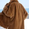 original luxury plucked mink fur coat for women — imported full pelt teddy style fur jacket, 2025 new collection