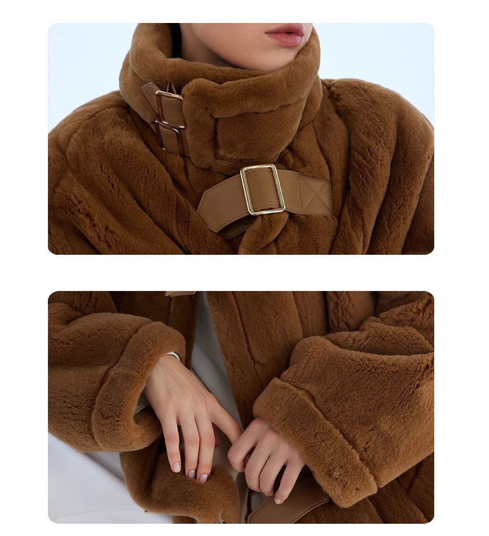 original luxury plucked mink fur coat for women — imported full pelt teddy style fur jacket, 2025 new collection