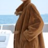 original luxury plucked mink fur coat for women — imported full pelt teddy style fur jacket, 2025 new collection