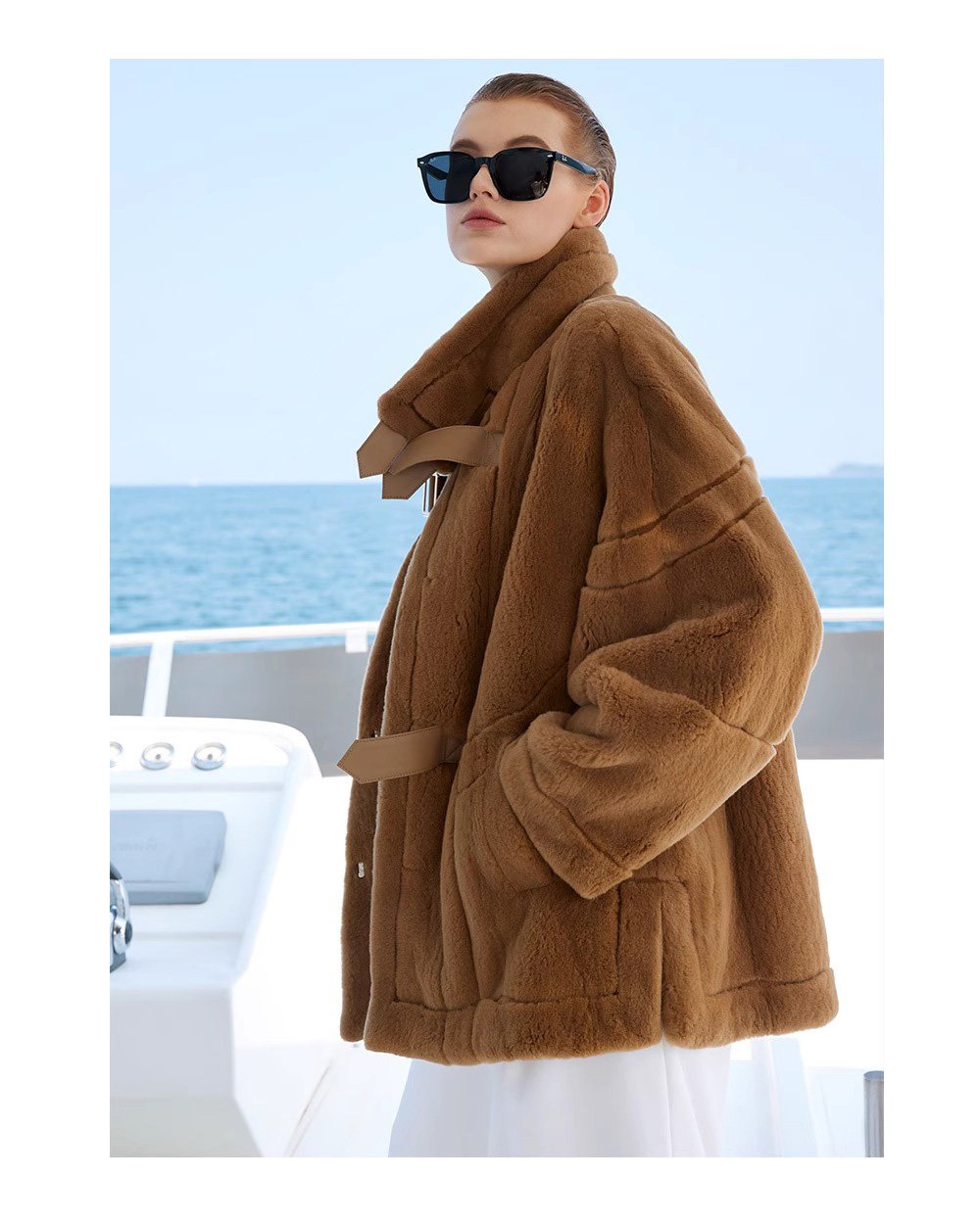 original luxury plucked mink fur coat for women — imported full pelt teddy style fur jacket, 2025 new collection