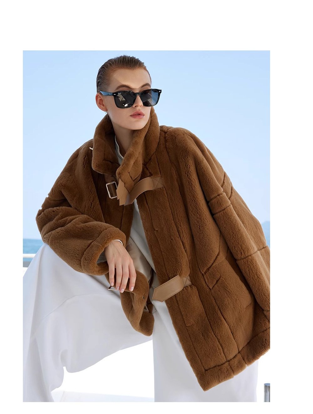 original luxury plucked mink fur coat for women — imported full pelt teddy style fur jacket, 2025 new collection