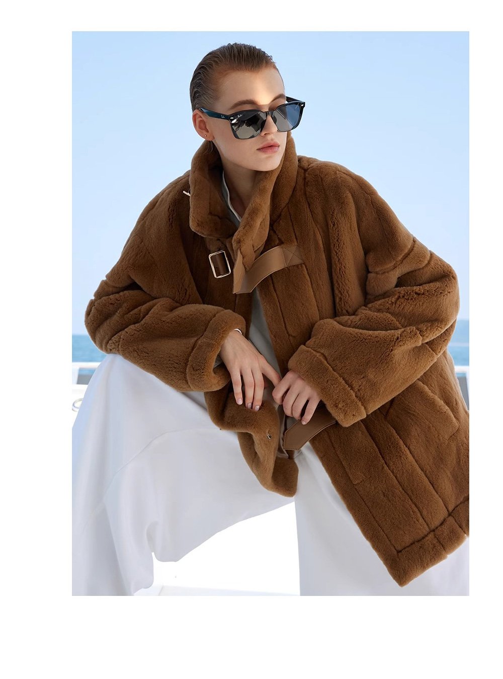 original luxury plucked mink fur coat for women — imported full pelt teddy style fur jacket, 2025 new collection