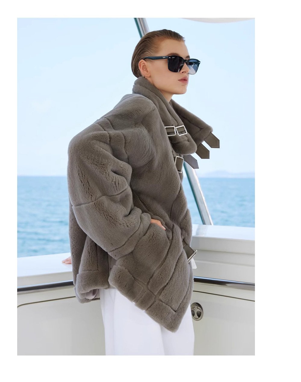 original luxury plucked mink fur coat for women — imported full pelt teddy style fur jacket, 2025 new collection