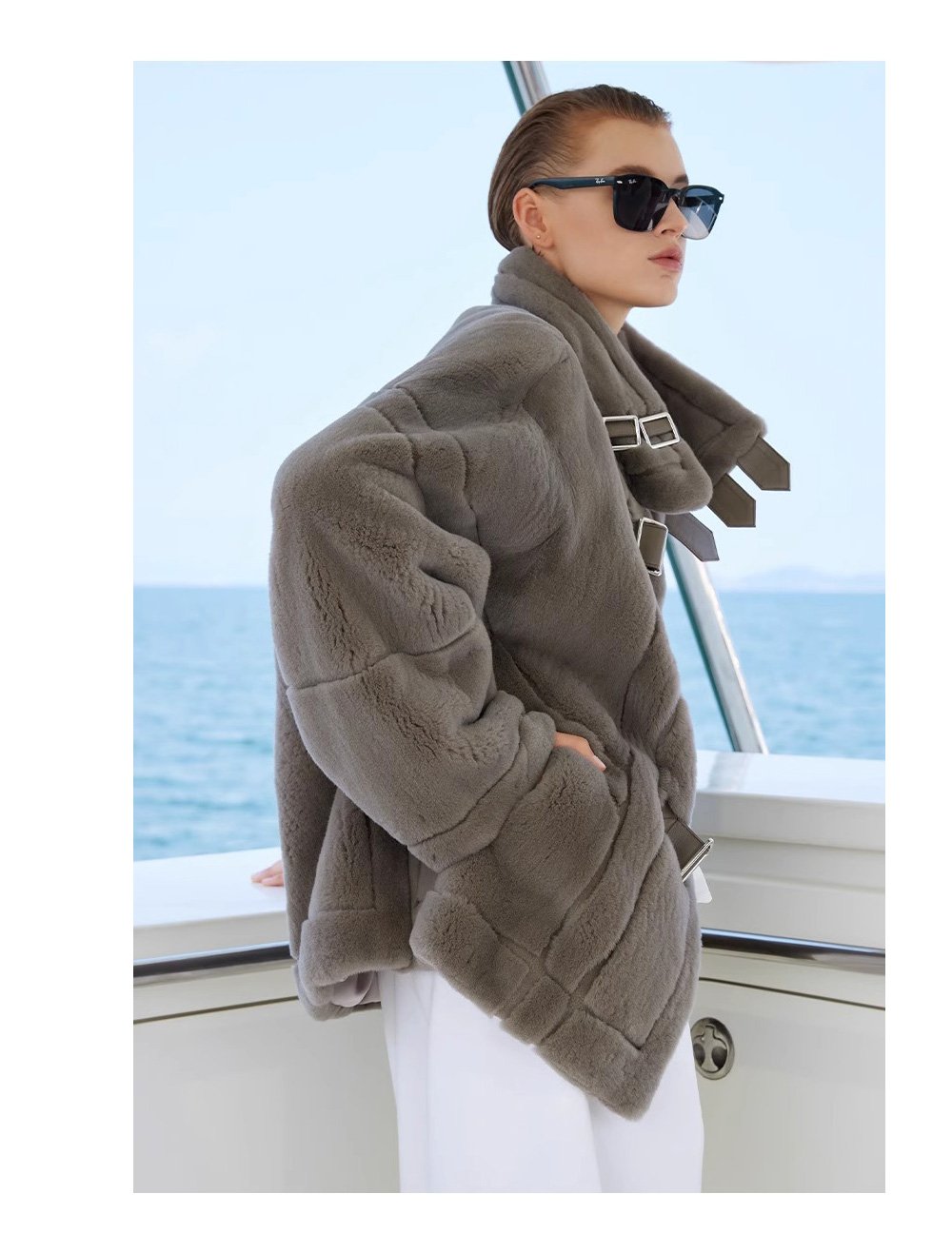 original luxury plucked mink fur coat for women — imported full pelt teddy style fur jacket, 2025 new collection