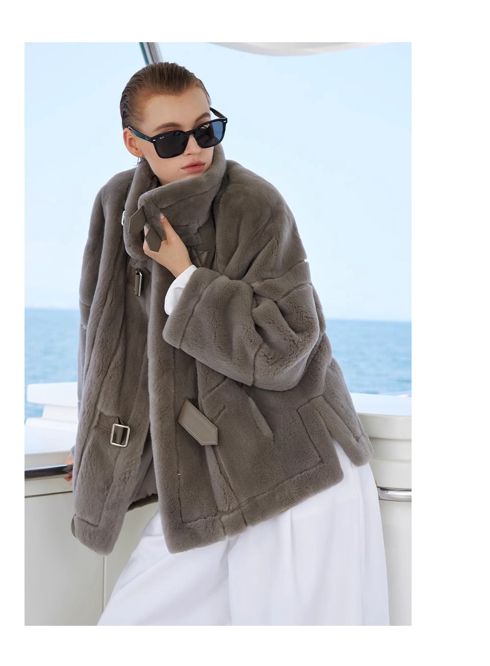 original luxury plucked mink fur coat for women — imported full pelt teddy style fur jacket, 2025 new collection