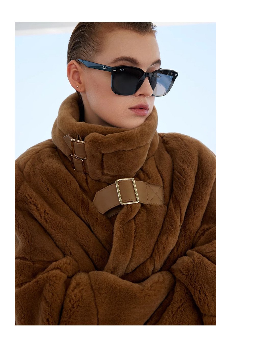 original luxury plucked mink fur coat for women — imported full pelt teddy style fur jacket, 2025 new collection