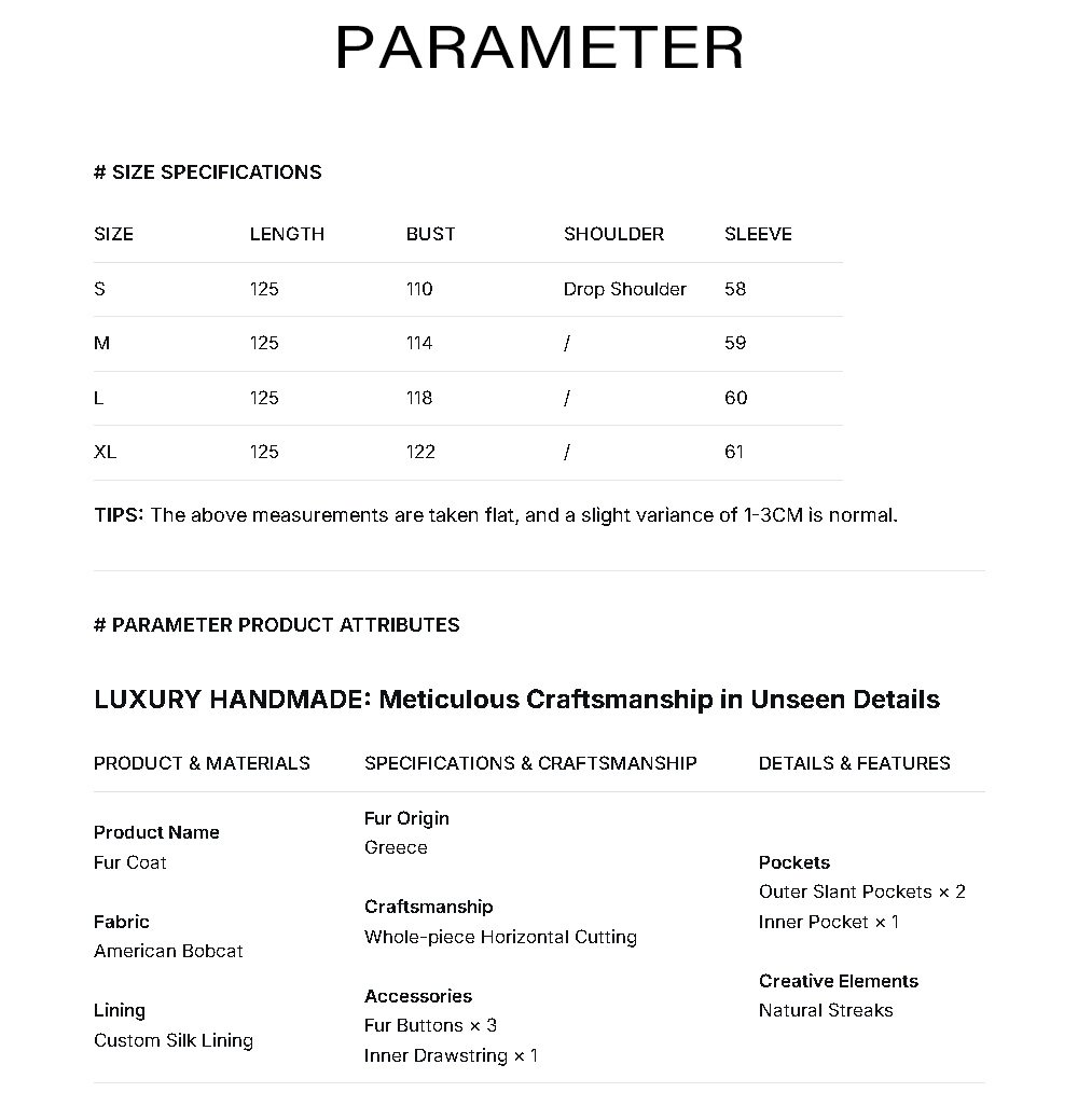 original lynx pattern luxury coat — imported american lynx fur outerwear, 2025 new collection