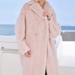 original teddy crystal embellished plucked mink fur coat for women — imported mink, 2025 new collection