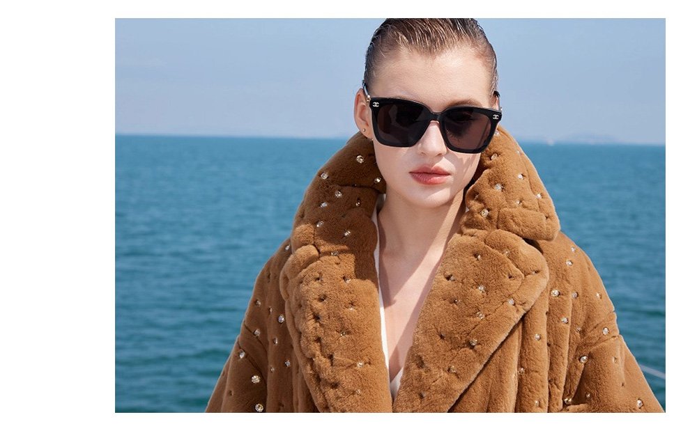 original teddy crystal embellished plucked mink fur coat for women — imported mink, 2025 new collection