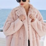 original teddy crystal embellished plucked mink fur coat for women — imported mink, 2025 new collection