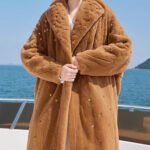 original teddy crystal embellished plucked mink fur coat for women — imported mink, 2025 new collection
