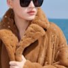 original teddy crystal embellished plucked mink fur coat for women — imported mink, 2025 new collection