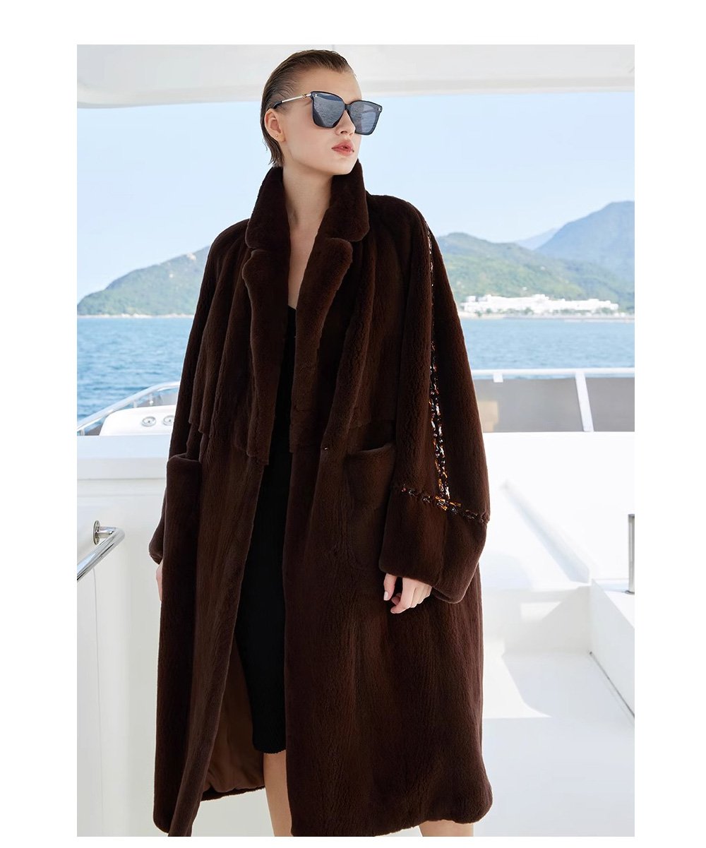 original crystal embellished teddy mink fur coat for women — fashion winter outerwear, 2025 new collection