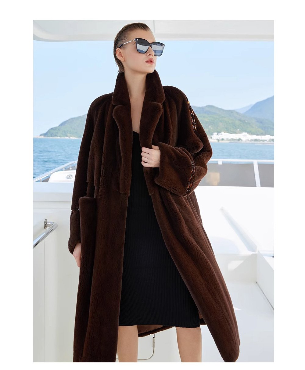original crystal embellished teddy mink fur coat for women — fashion winter outerwear, 2025 new collection