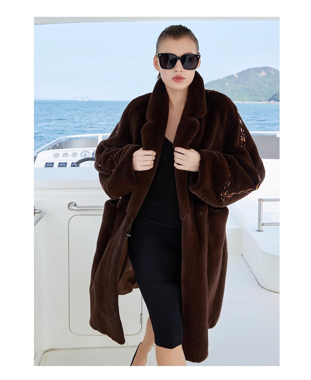 original crystal embellished teddy mink fur coat for women — fashion winter outerwear, 2025 new collection