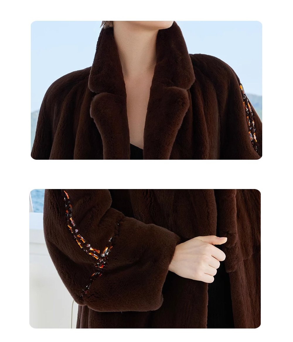 original crystal embellished teddy mink fur coat for women — fashion winter outerwear, 2025 new collection