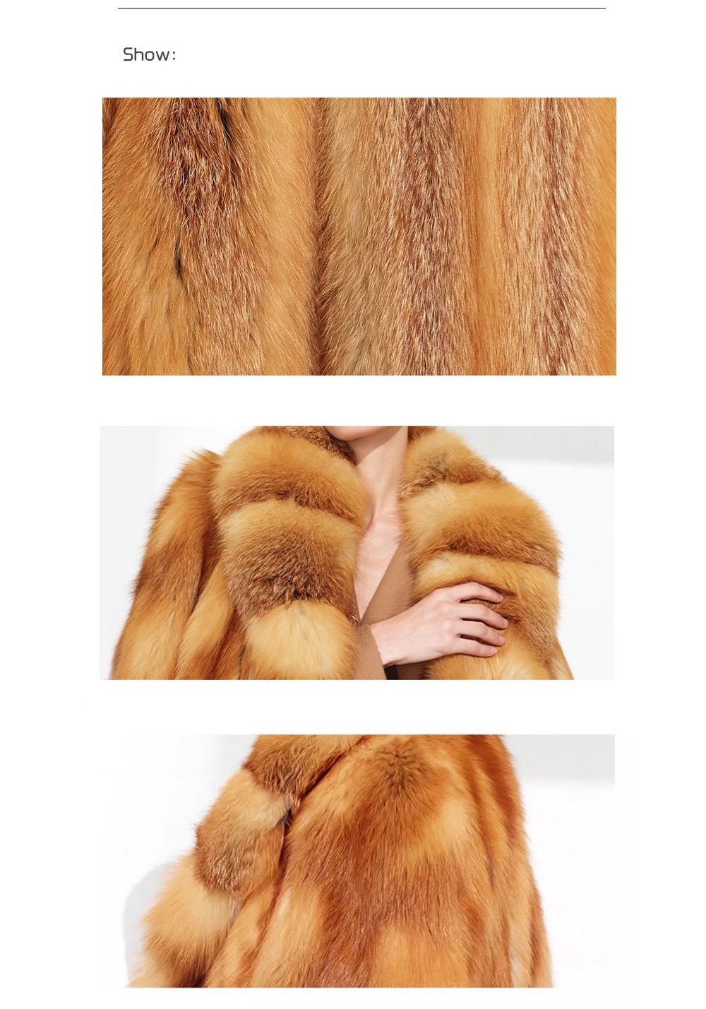 original “crimson ember” new imported finnish full skin fox fur coat — vintage luxury fur outerwear