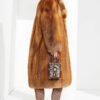 original “crimson ember” new imported finnish full skin fox fur coat — vintage luxury fur outerwear