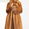 original “crimson ember” new imported finnish full skin fox fur coat — vintage luxury fur outerwear
