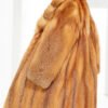 original “crimson ember” new imported finnish full skin fox fur coat — vintage luxury fur outerwear