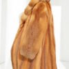original “crimson ember” new imported finnish full skin fox fur coat — vintage luxury fur outerwear