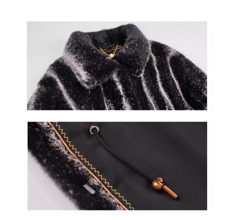 original “starlight cross” imported full pelt mink fur coat for women — elevated luxury winter outerwear