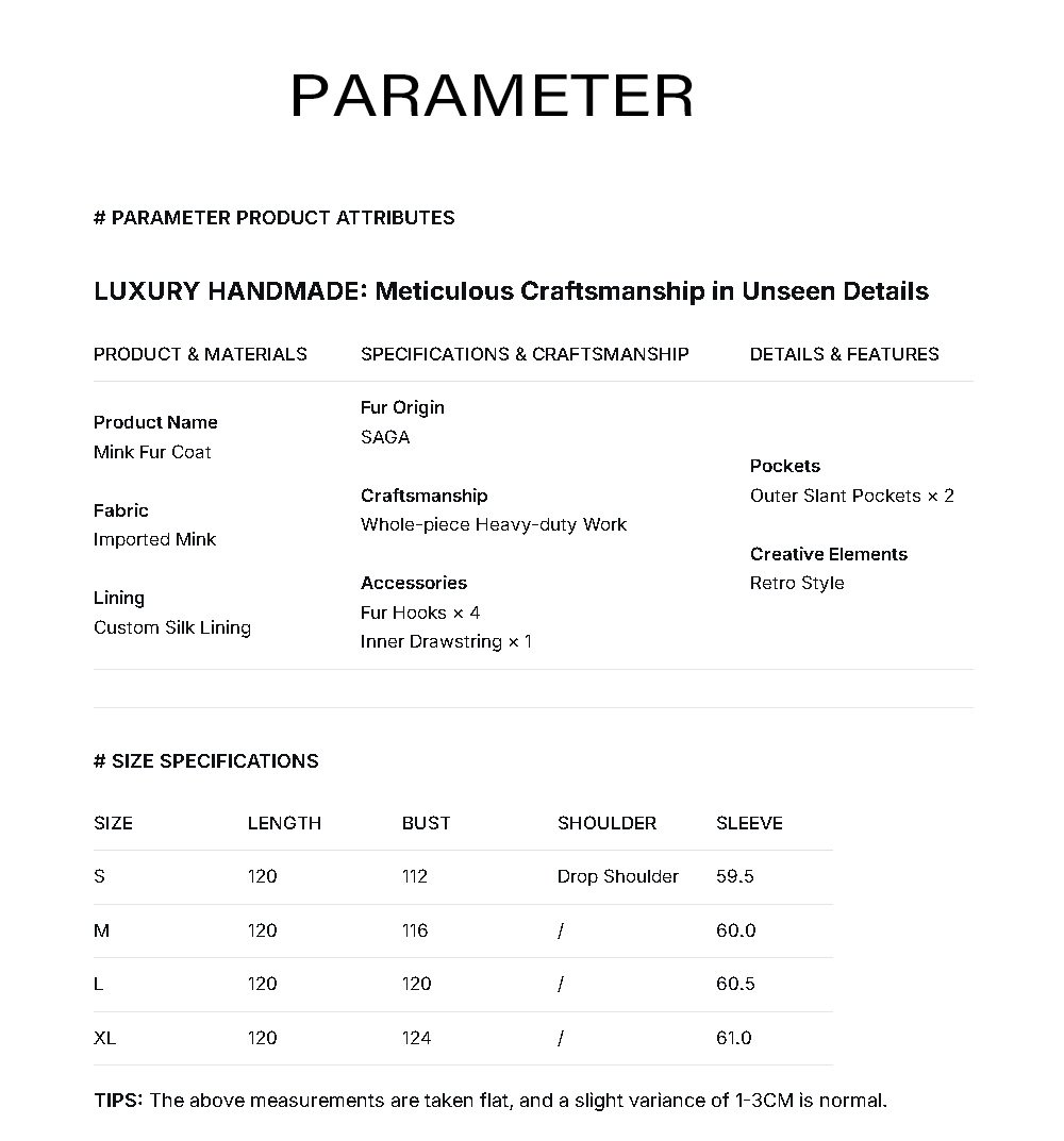 heavy craft original design mink fur coat for women — imported full pelt, elegant & fashion forward, 2025 new collection