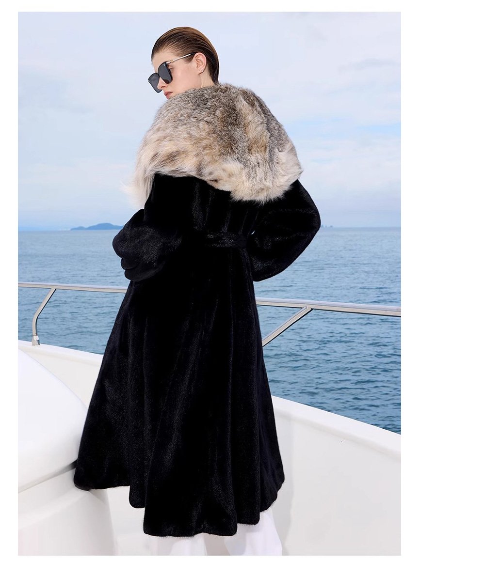 original high luxury style imported full pelt mink fur coat for women — long fashion winter new arrival