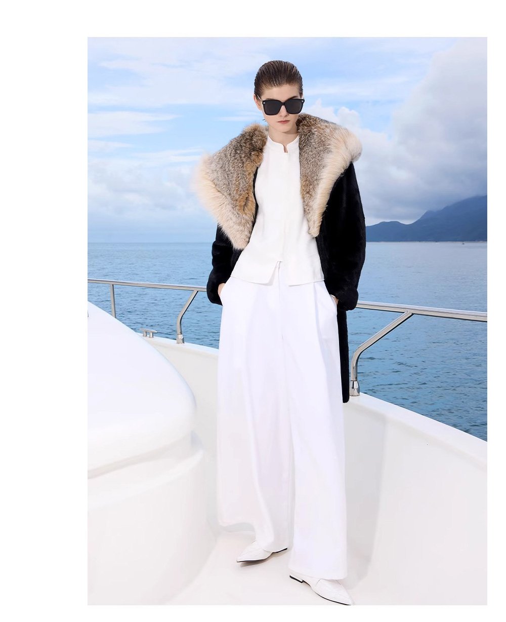original high luxury style imported full pelt mink fur coat for women — long fashion winter new arrival