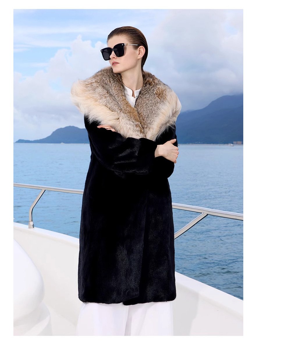 original high luxury style imported full pelt mink fur coat for women — long fashion winter new arrival