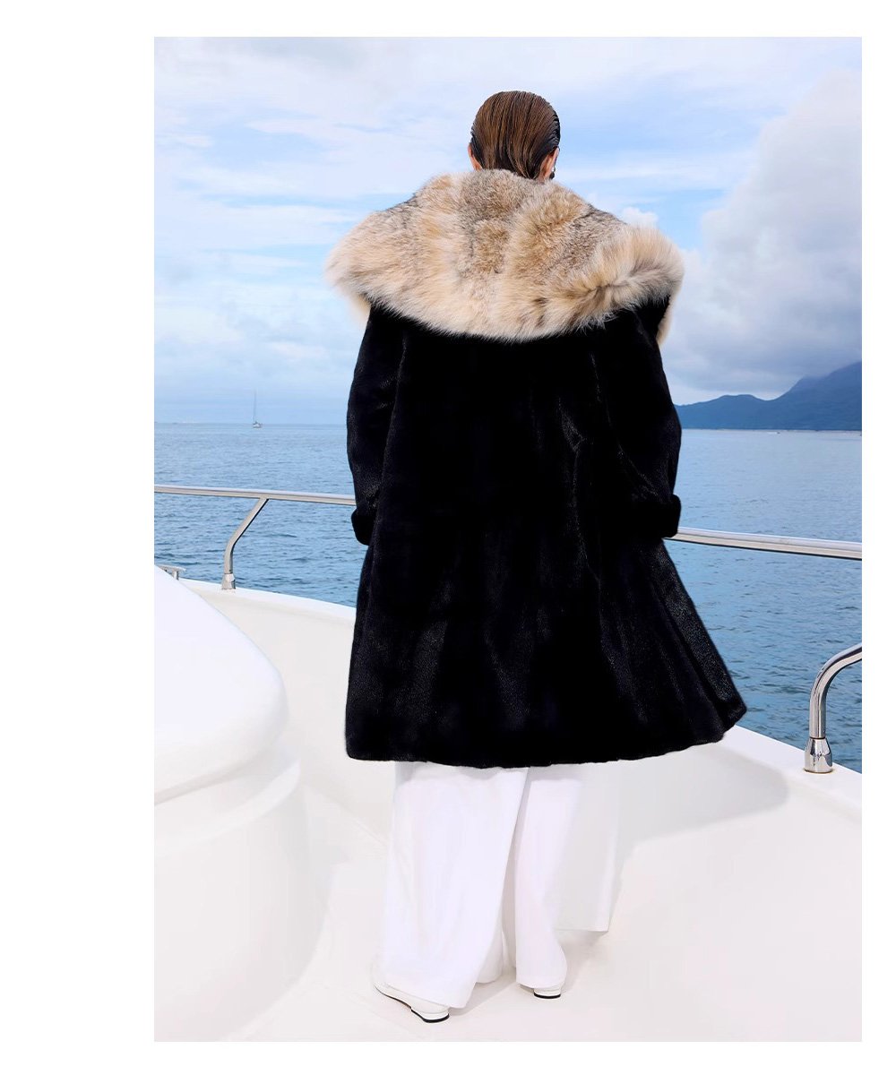 original high luxury style imported full pelt mink fur coat for women — long fashion winter new arrival