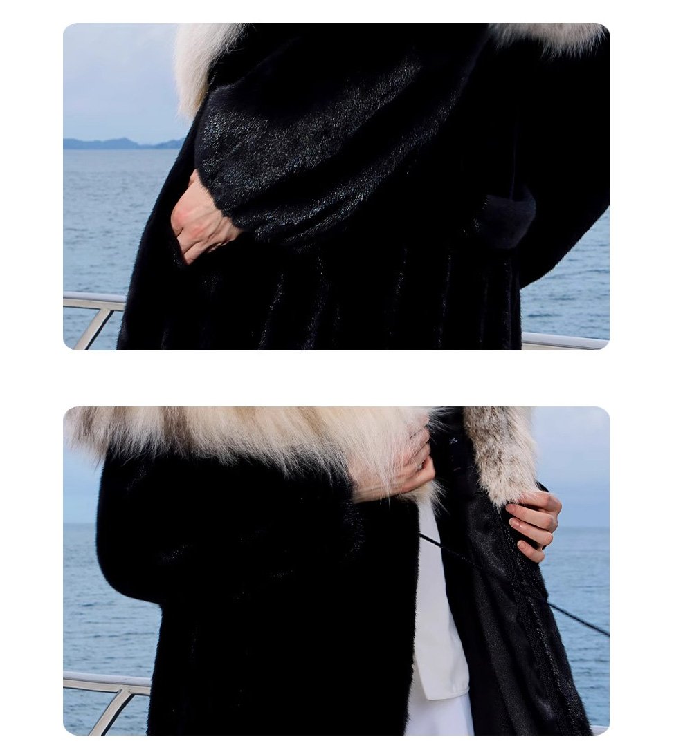 original high luxury style imported full pelt mink fur coat for women — long fashion winter new arrival