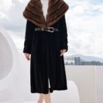 original design women’s full pelt mink fur coat – over knee long winter new collection