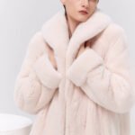women’s luxury velvet mink fur coat – winter premium collection
